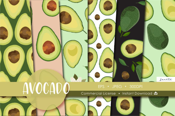 Download Avocado Seamless Pattern Fruit Graphic - Fruit graphic Collection