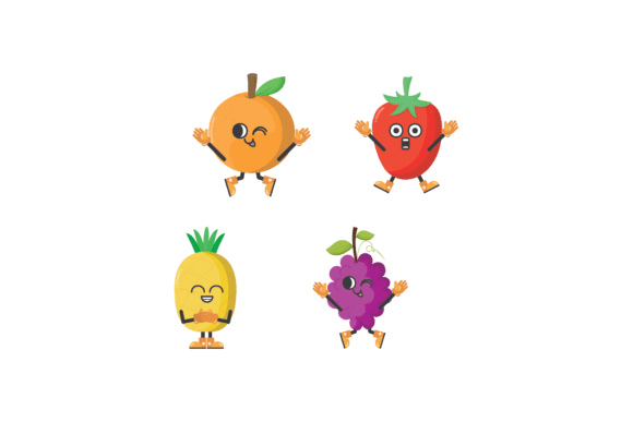 Download Kawaii Fruit Graphic Design Collection - Fruit graphic Collection