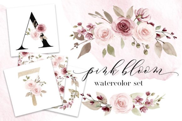 Download Watercolor Illustrations Pink Bloom - Illustrations Collection