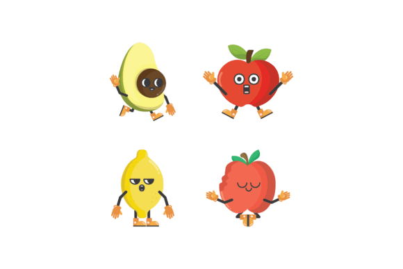 Download Kawaii Fruit Graphic Design Collection - Fruit graphic Collection