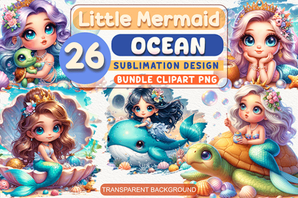 Download Cute Mermaid Clipart Bundle Sublimation - Bundle sublimation Collection