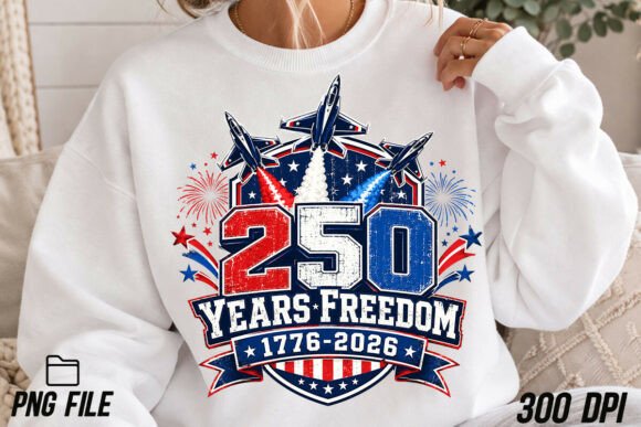 Download 250 Years Freedom USA 4th of July PNG - Premium Bundle